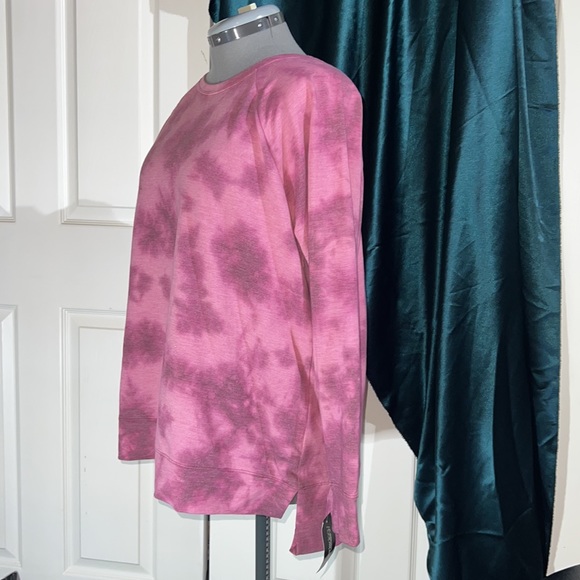 Tie Dye Crewneck Lightweight Pink Sweatshirt Women’s Size 1X Layerable NEW - Picture 6 of 10